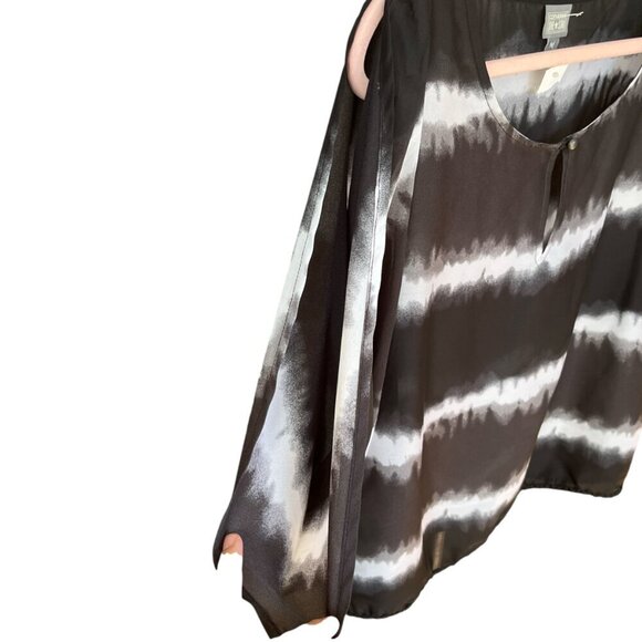 Converse One Star Womens Sheer Top Size M Black Tie Dye Punk Grunge Emo Rocker - Picture 5 of 8